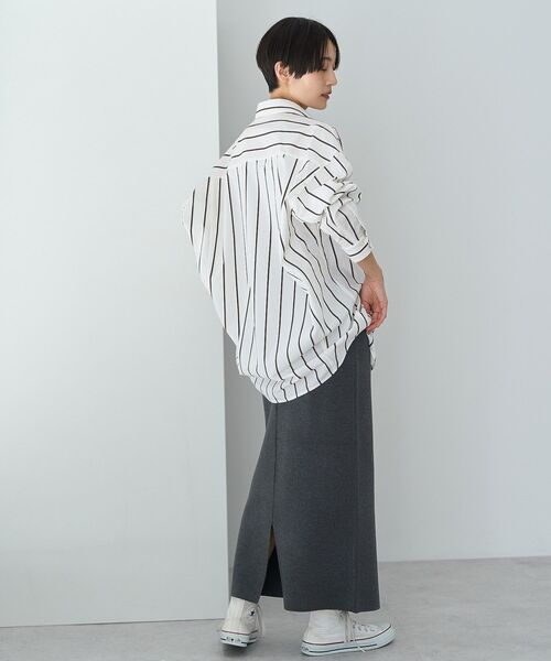 AMERICAN HOLIC ブラウス シャツ ドビーストライプロングシャツ AMERICAN HOLIC ブラウス シャツ ドビーストライプロングシャツ