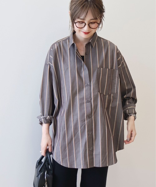 Stripe Mesh BB Shirt (ivory/black) – ballaholicオンラインショップ