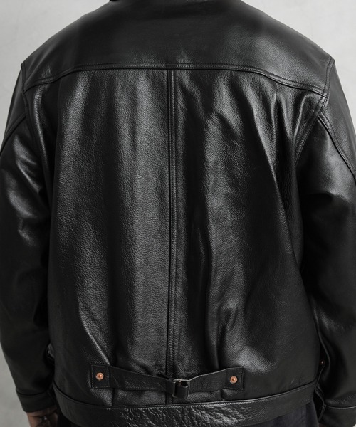 HOUSTON ブルゾン アウター 8215 COW LEATHER TRACK JACKET