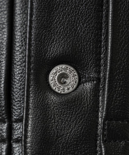 HOUSTON ブルゾン アウター 8215 COW LEATHER TRACK JACKET