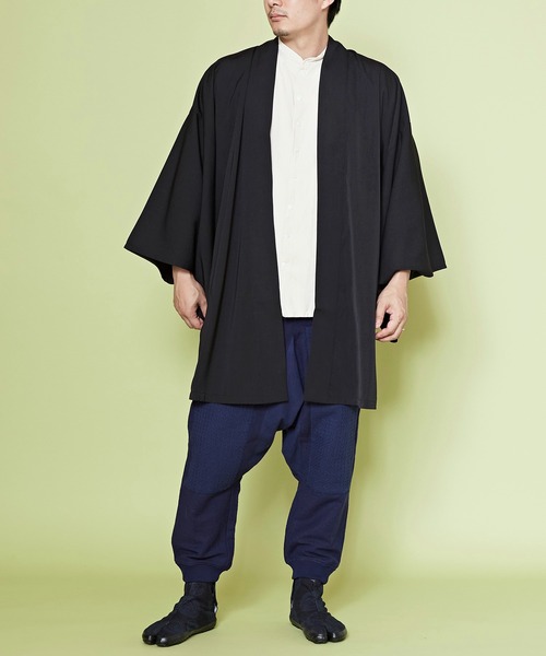 カヤ ロングカーディガン フユノメ羽織 和のニット羽織り ブラック 黒 SUMI カヤ ロングカーディガン フユノメ羽織 和のニット羽織り ブラック 黒