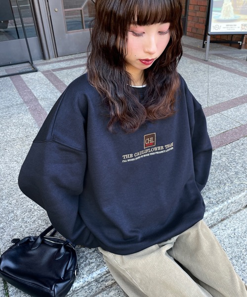 トレーナー スウェット ヴィンテージ刺繍スウェット レディース