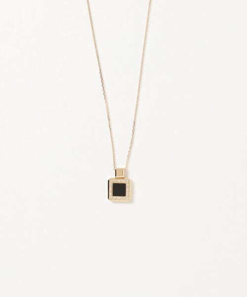 VENDOME AOYAMA ネックレス K18YG ブラックカルセドニー