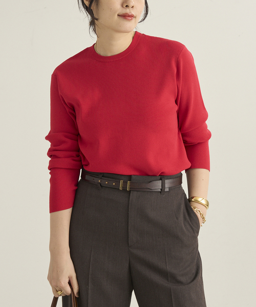 【即完売色】Plage　プラージュ　Knit Long T　ニット　ロングT 赤 プラージュ Plage Knit Long T （レッド） - ファッション通販
