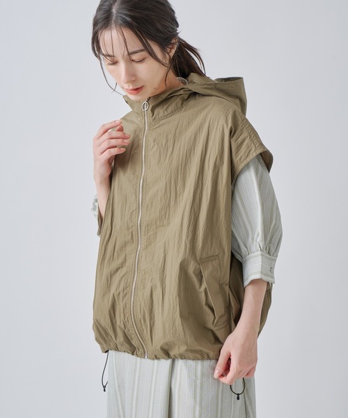 KELEN ケレン ベージュ フード付きベスト KELEN ケレン ベージュ フード付きベスト