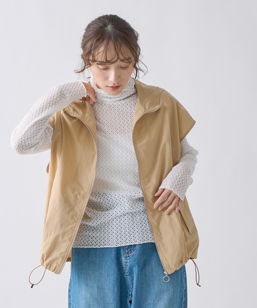 KELEN ケレン ベージュ フード付きベスト
