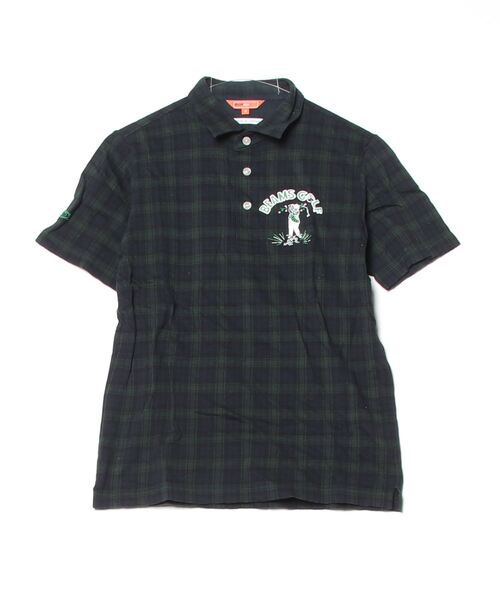 Beams Golf ネイビー ポロシャツ BEAMS GOLF 「BEAMS GOLF」 半袖ポロシャツ SMALL ネイビー