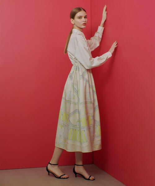 完売品　LOULOU WILLOUGHBY コスメティックプリントワンピース trim_ofalv_itemc36f0e56950f11e