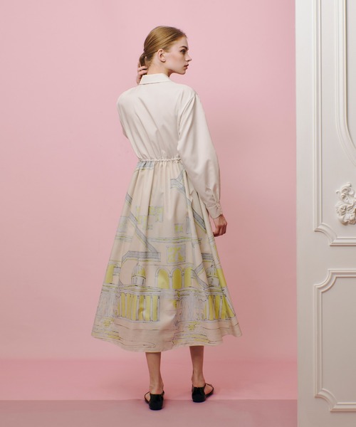LOULOU WILLOUGHBY サテンフリルシャツワンピース　ワンピース 21251014130_639e94e9a2c3910380