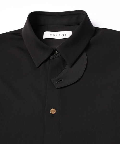 CULLNI シャツ Double Satin Chin Tab Shirt メンズ レディース