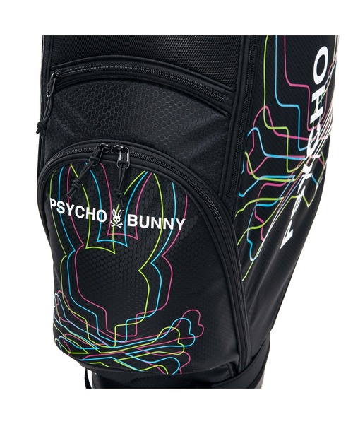 PSYCHO BUNNY スタンドキャディバッグ ブラック LWG Psycho Bunny ゴルフ スタンドキャデイバッグ LWG メンズ