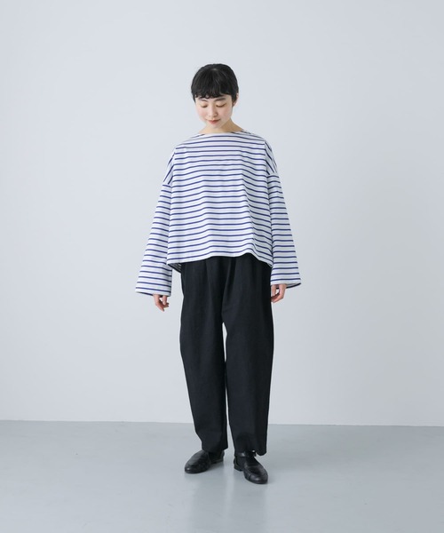 かぐれ ボーダーボートネックプルオーバー RED かぐれ tシャツ ボーダーボートネックプルオーバー レディース