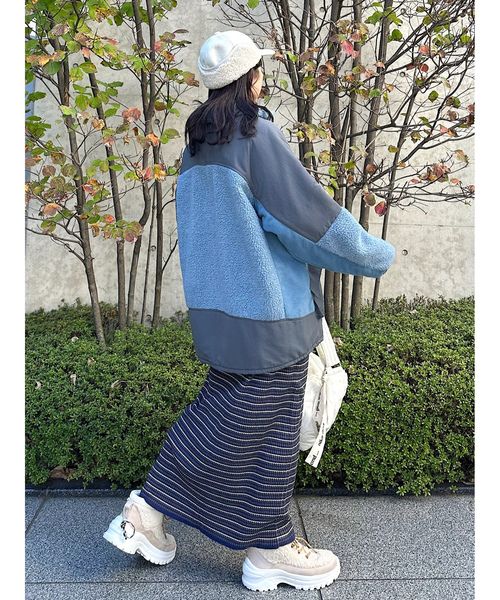 niko and…（ニコアンド） ジップアップブルゾン LARGE グレー