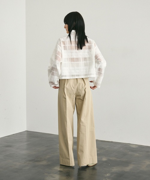 ブラウス シャツ Cropped Silk Shirt/クロップドシルクシャツ レディース WITH OR WITHOUT ブラウス シャツ Cropped Silk Shirt