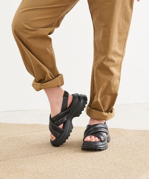 ing（イング） サンダル 厚底クロスベルトスポーツサンダル レディース