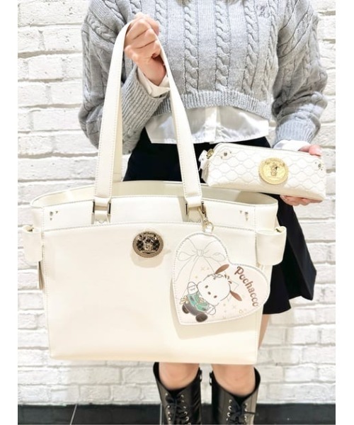 SAMANTHAVEGA　サマンサベガ　ポチャッコ　A4トートバッグ ポチャッココレクション】A4トートバッグ(FREE オフホワイト