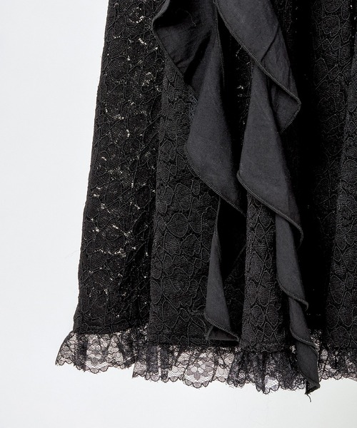 AVENCHUMU パンツ Open lace up lace flare pants レディース