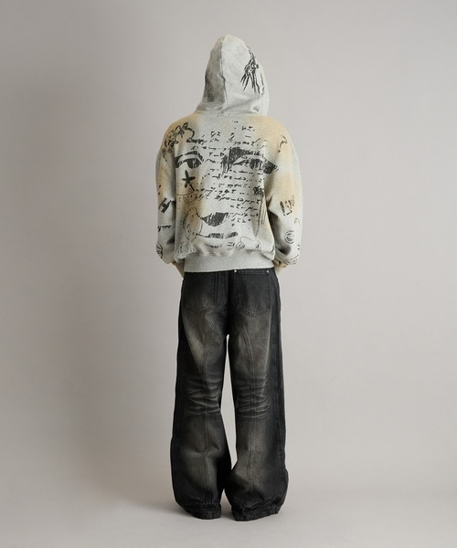 ANDER HUNK パーカー Grafiti Double Zip-up Parker