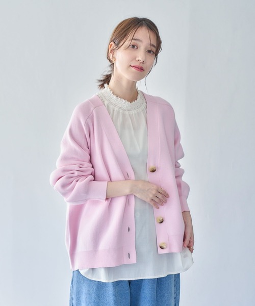 studio CLIP（スタディオクリップ） カーディガン 12ゲージVネック