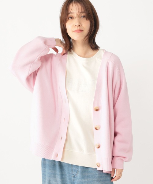 【M.&KYOKO】ピンクの長袖カーディガン【新品未使用】 SPIDER KNIT CARDIGAN COLLABORATION WITH RURUMU: / ROSE PINK