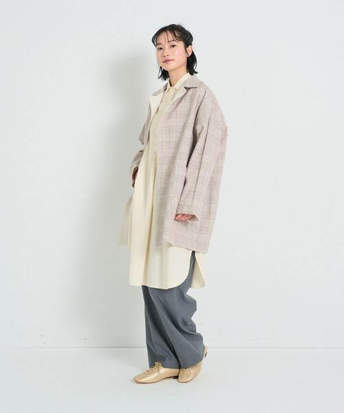 新品コンジェペイエ　リバーシブルリネンコート conges payes ADIEU TRISTESSE（コンジェ ペイエ アデュートリステス