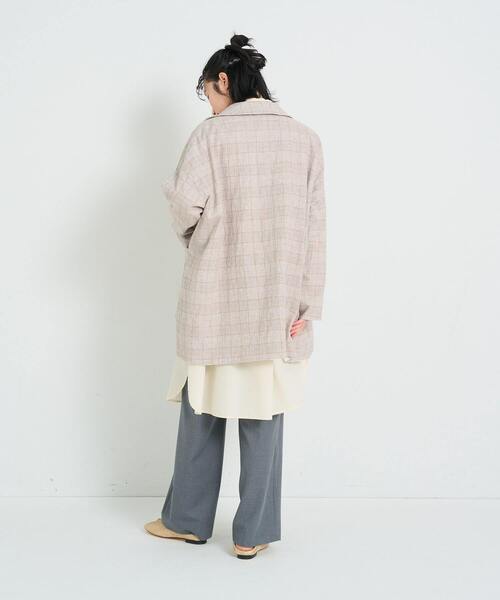 新品コンジェペイエ　リバーシブルリネンコート conges payes ADIEU TRISTESSE（コンジェ ペイエ アデュートリステス