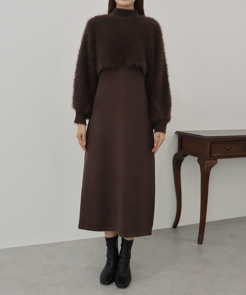 「BLUEEAST」 コンビワンピース LARGE ベージュ レディース_画像2