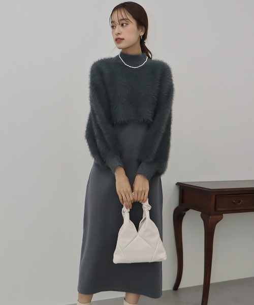 「BLUEEAST」 コンビワンピース LARGE ベージュ レディース_画像7