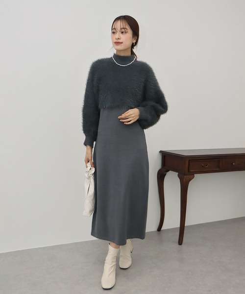 「BLUEEAST」 コンビワンピース LARGE ベージュ レディース_画像8