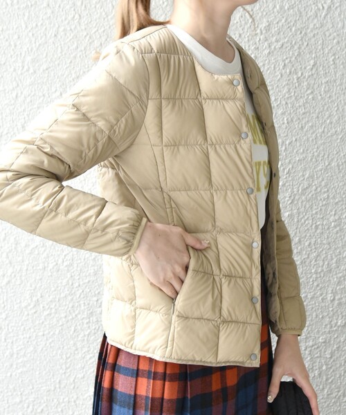 TAION（タイオン） ダウンジャケット ONE SIZE ベージュ レディース