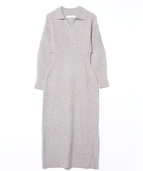 ラグナムーン　ミックス ニットワンピース Sサイズ 未使用タグ付✨ラグナムーン ミックスケーブルニットワンピース