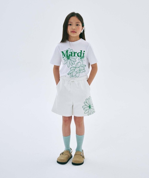 Mardi Mercer キッズ用Tシャツ Mardi Mercredi tシャツ KIDS TSHIRT TRIPLE FLOWER キッズ 子供