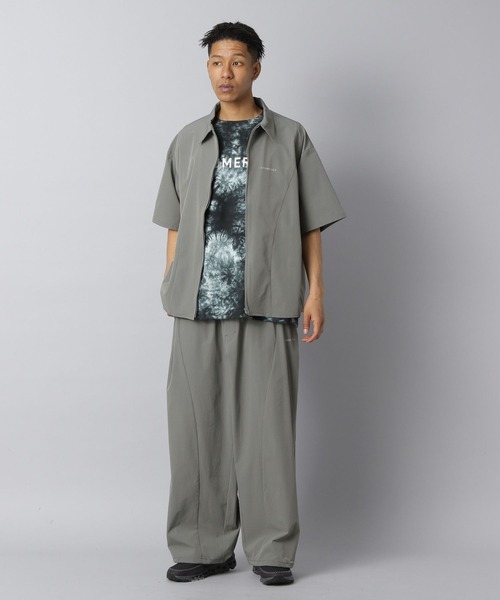 NUMERALS シャツ 「NUMERALS」ライトシェルジップシャツ メンズ