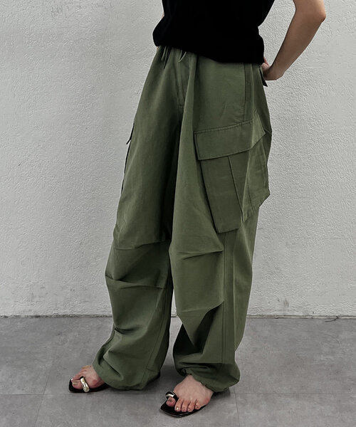 goa カーゴパンツ　ワークパンツ　パラシュートパンツ 楽天市場】goa(ゴア) サイズ:F Parachute Cargo Pants リネン混