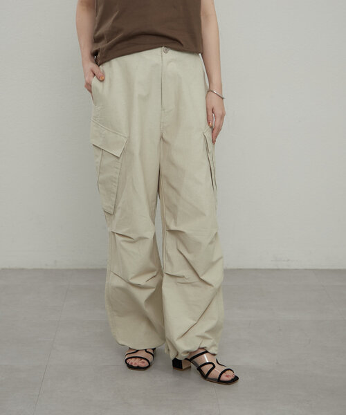 earthy_ カーゴパンツ カーゴパラシュートパンツ レディース