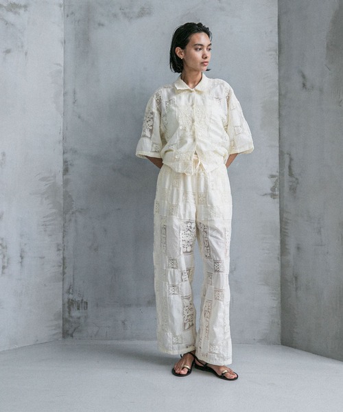 crinkle ブラウス シャツ 「別注」crinkle crinkle×UR patchwork