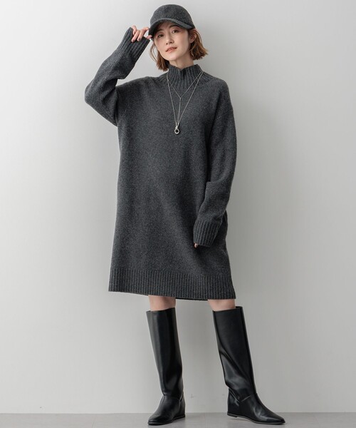 23区新品 サイズ44ニットワンピース 23区（ニジュウサンク） ニットワンピース 44 ブラック レディース