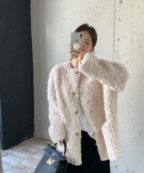 N.s ノーカラージャケット FREE アイボリー レディース : ZOZOTOWN