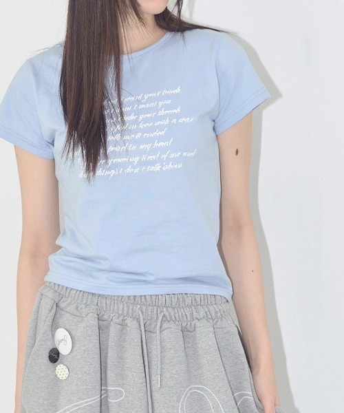tシャツ A'GEM/9 × .kom 「 FANCY CLUB/ファンシークラブ」 ANGEL MARK CROP TEE/エンジェルマーク クロッ A'GEM/9 × .kom 『 FANCY CLUB/ファンシークラブ』 ANGEL MARK