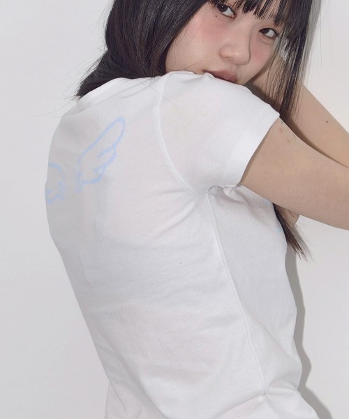 ☆NASTY FANCY CLUB☆ NF Heart Butterfly Crop TeeBLACKF24QB36 Fancì Club