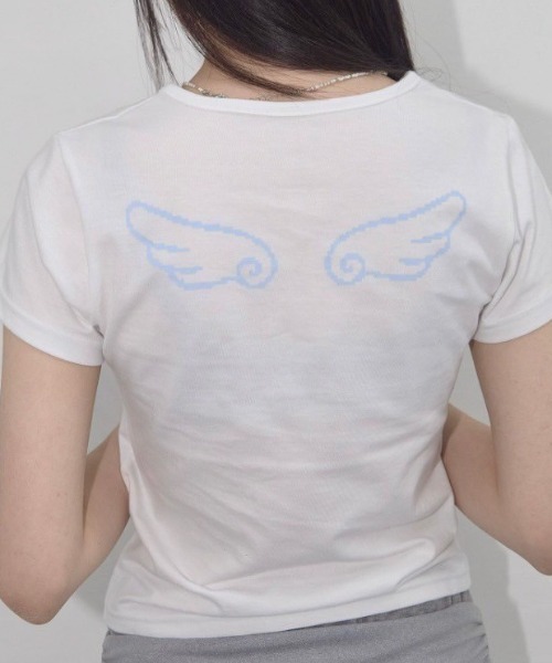 ☆NASTY FANCY CLUB☆BAY LEAF CROP COLLAR TEE カラー Tシャツ FANCY CLUB（ファンシークラブ）の「【NASTY FANCY CLUB