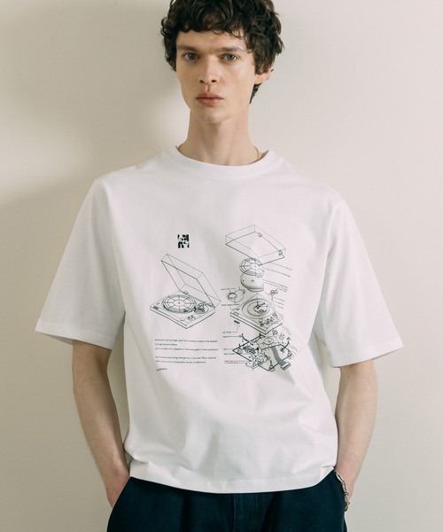 LURAKU tシャツ 「LURAKU」Record graphic T-shirt / レコード