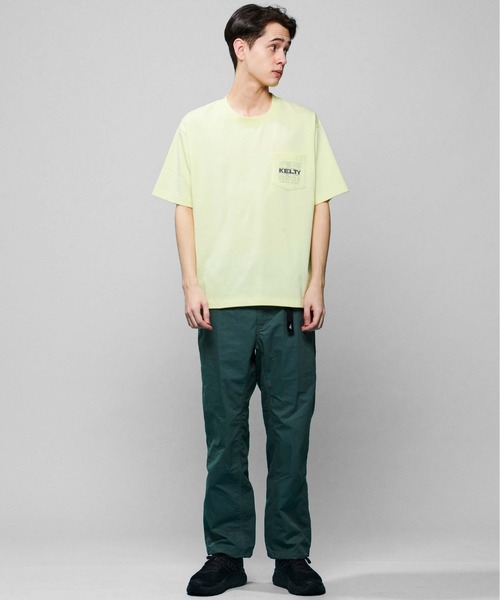 「KELTY」 半袖Tシャツ M ベージュ メンズ