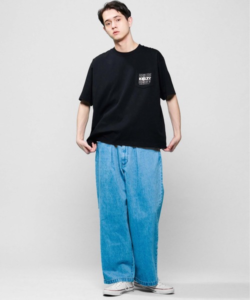 「KELTY」 半袖Tシャツ M ベージュ メンズ