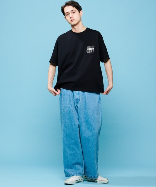 「KELTY」 半袖Tシャツ M ベージュ メンズ