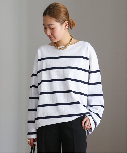 「Deuxieme Classe」 長袖カットソー FREE ホワイト×ホワイト レディース Deuxieme Classe 「Deuxieme Classe」 長袖カットソー FREE