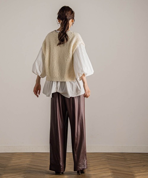 「Droite lautreamont」 Vネックニット M ベージュ レディース_画像8