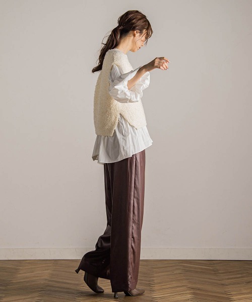 「Droite lautreamont」 Vネックニット M ベージュ レディース_画像9