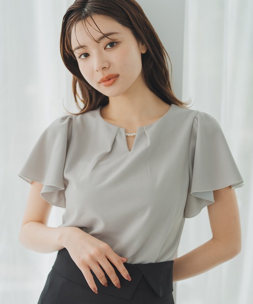 MISCH MASCH（ミッシュマッシュ） ブラウス シャツ 半袖 パールフレア