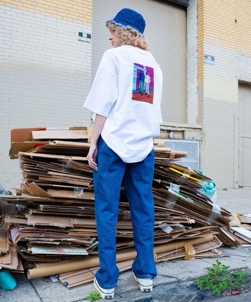 「LIDNM」 半袖Tシャツ MEDIUM ブラック メンズ